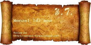 Wenzel Tímea névjegykártya
